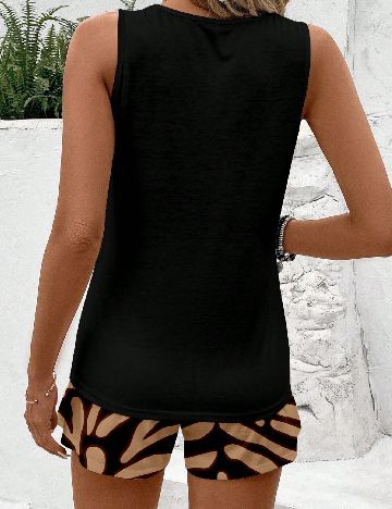 Compleu SHEIN, negru/maro