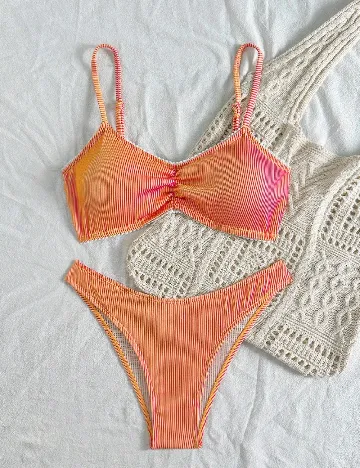 Costum de baie SHEIN, roz/portocaliu