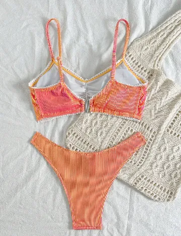 Costum de baie SHEIN, roz/portocaliu