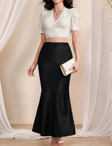 Top SHEIN, alb/bej