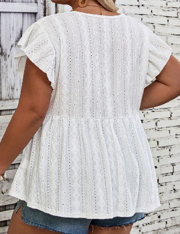 Bluza SHEIN CURVE, alb