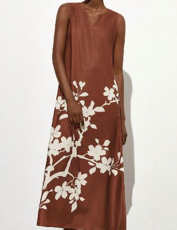 Rochie lunga Aveloria, maro