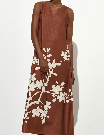 Rochie lunga Aveloria, maro