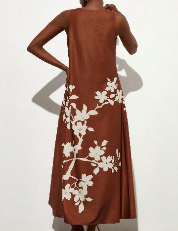 Rochie lunga Aveloria, maro