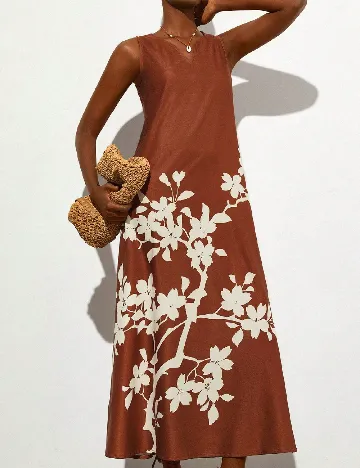 Rochie lunga Aveloria, maro