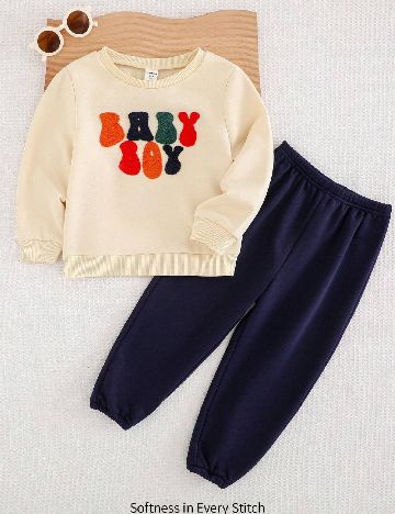 Compleu Cozy Pixies, crem/bleumarin