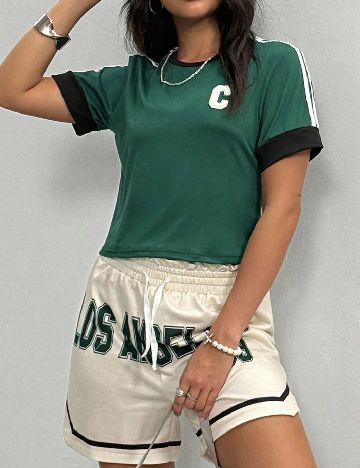 Compleu Shein Kids, crem/verde