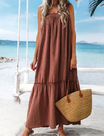 Rochie lunga SHEIN, maro