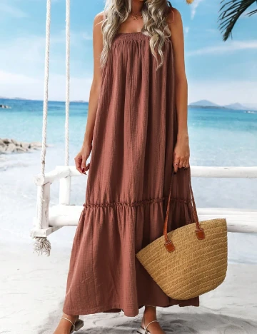 Rochie lunga SHEIN, maro