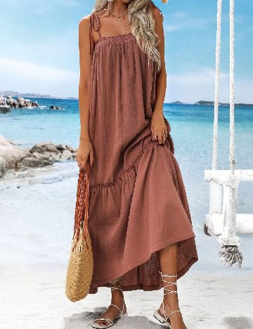 Rochie lunga SHEIN, maro