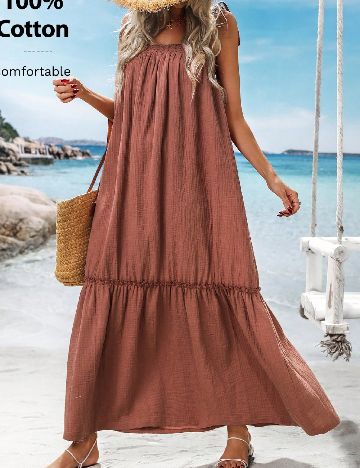 Rochie lunga SHEIN, maro