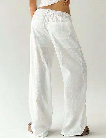 Pantaloni SHEIN CURVE, alb