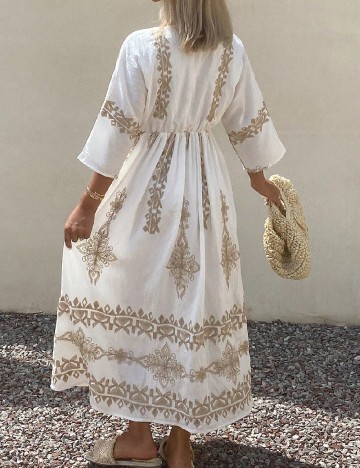 Rochie lunga Dazy, alb