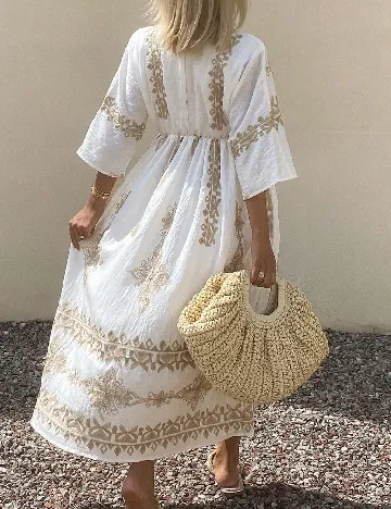 Rochie lunga Dazy, alb
