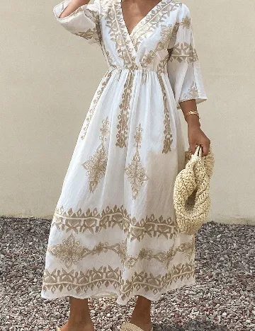 Rochie lunga Dazy, alb