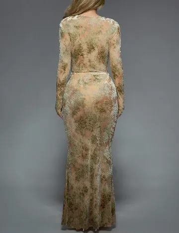 Rochie lunga Missguided, verde/crem