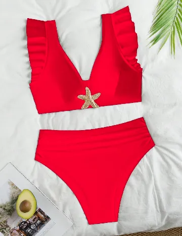 Costum de baie SHEIN, rosu