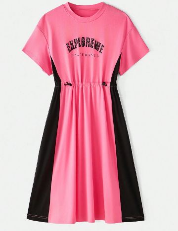 Rochie Shein Kids, roz/negru