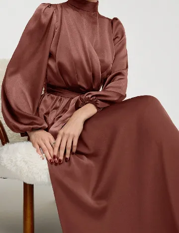 Rochie lunga SHEIN, roz pudra inchis