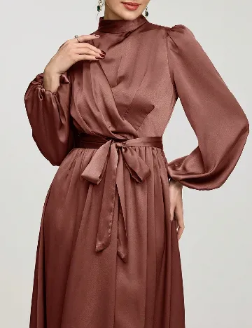 Rochie lunga SHEIN, roz pudra inchis