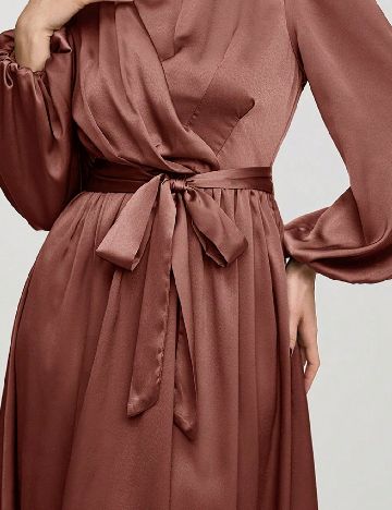 Rochie lunga SHEIN, roz pudra inchis