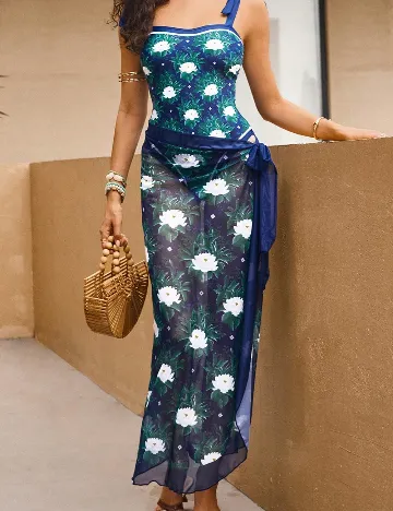 Costum de baie SHEIN, bleumarin