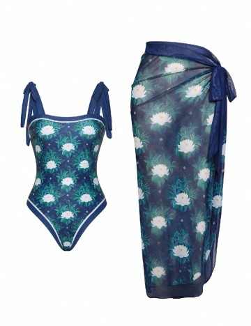 Costum de baie SHEIN, bleumarin