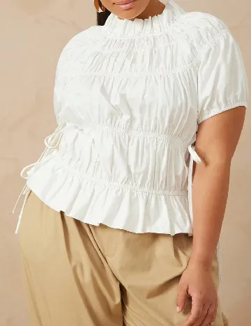 Bluza SHEIN CURVE, alb