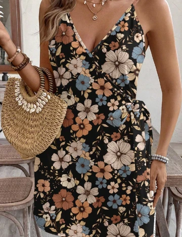 Rochie scurta SHEIN CURVE, floral print