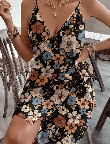 Rochie scurta SHEIN CURVE, floral print