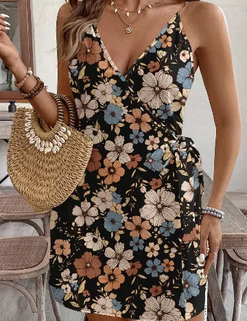 Rochie scurta SHEIN CURVE, floral print