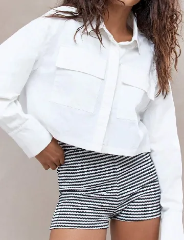 Pantaloni scurti Missguided, alb/negru
