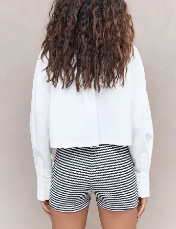 Pantaloni scurti Missguided, alb/negru