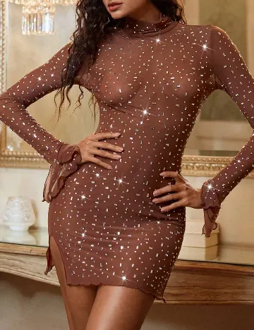 Rochie scurta SHEIN, maro