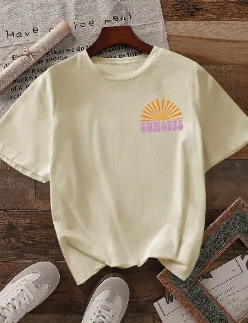 Tricou SHEIN, crem