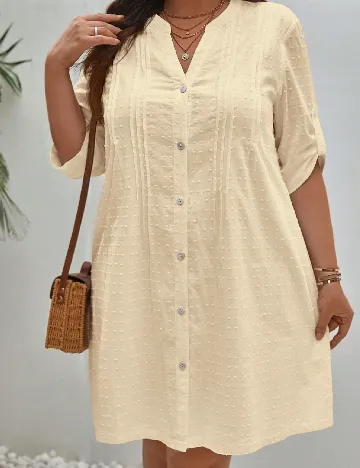 Rochie scurta SHEIN CURVE, crem