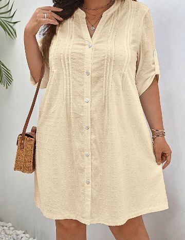 Rochie scurta SHEIN CURVE, crem