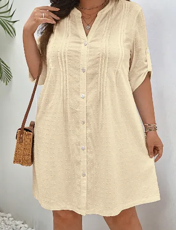 Rochie scurta SHEIN CURVE, crem