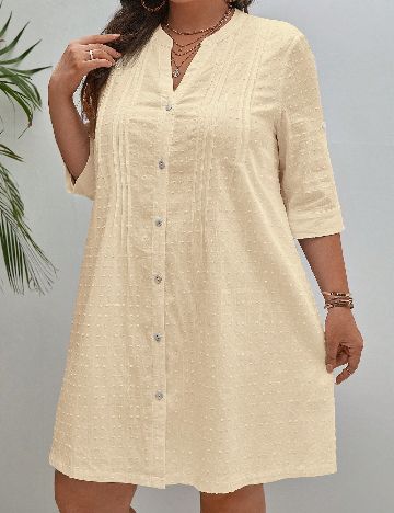 Rochie scurta SHEIN CURVE, crem