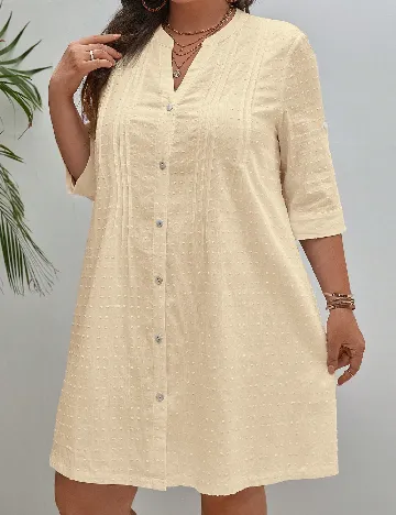 Rochie scurta SHEIN CURVE, crem