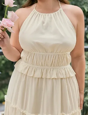 Rochie lunga SHEIN CURVE, crem