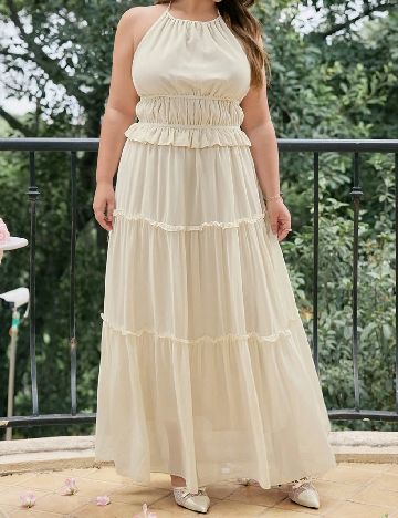 Rochie lunga SHEIN CURVE, crem
