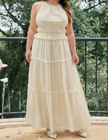 Rochie lunga SHEIN CURVE, crem