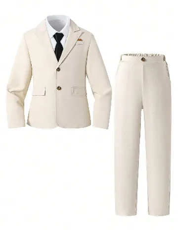Costum Shein Kids, crem