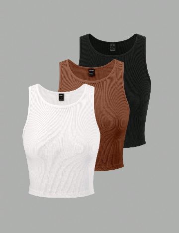 Set topuri 3 bucati SHEIN, mix culori