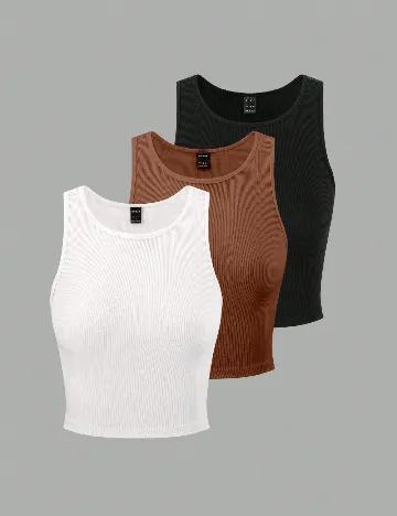 Set topuri 3 bucati SHEIN, mix culori