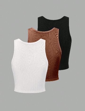 Set topuri 3 bucati SHEIN, mix culori