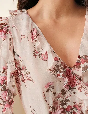 Rochie lunga Anewsta, floral print