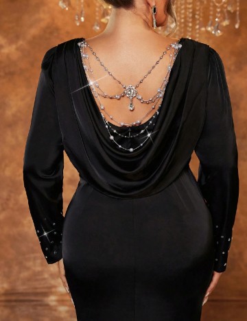 Rochie lunga SHEIN CURVE, negru