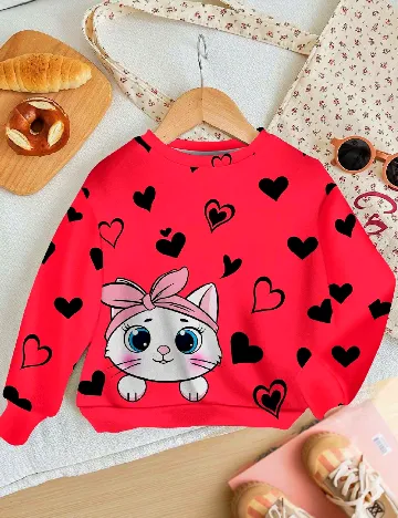 Bluza Shein Kids, rosu